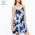 Coromose Retro Casual Dresses Women Clothing Plus SIZE Beach Summer Women Dress Print Camis Dress Vestidos
