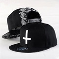 2015 New Fashion Men Women Cross Printing Leisure Baseball Cap Hip Hop Cap Flat along Snapback