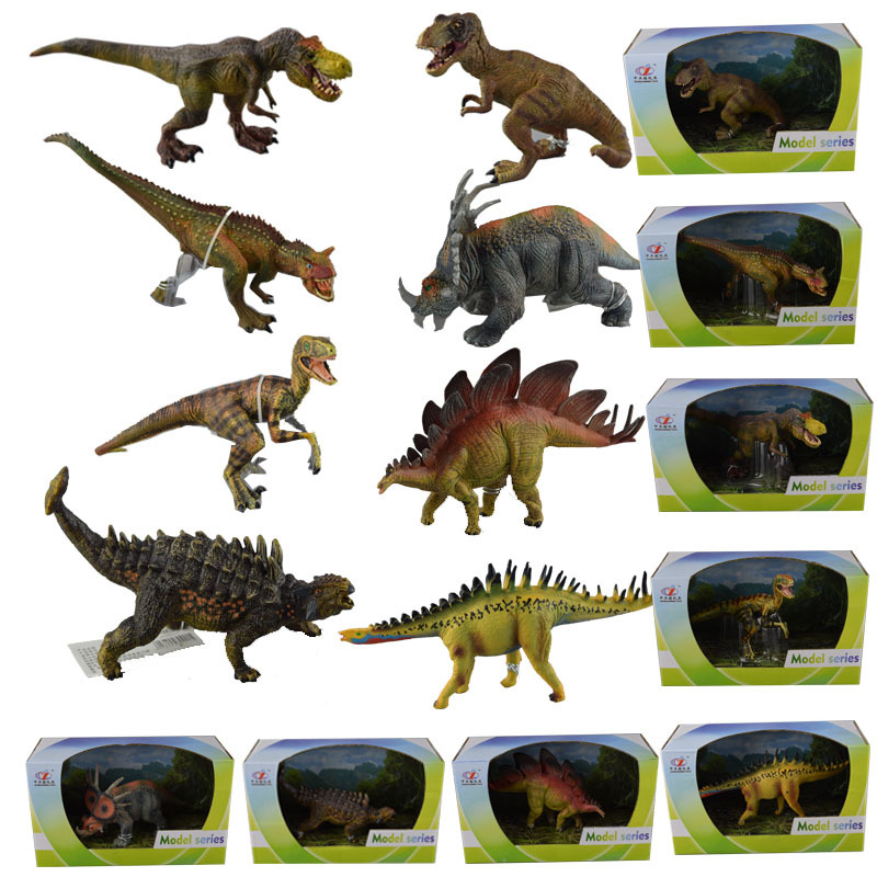Jurassic Park Carnivorous Dinosaur Toy Tyrannosaurus Rex Triceratops Classic Toys For Boys Collection Animal Model In Box
