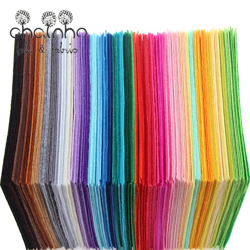Image of Non Woven Fabric 1mm Thickness Polyester Felt Sheets Of Home Decoration Pattern Bundle For Sewing Dolls Crafts 40pcs 10x15cm