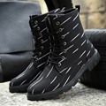 2017 Men boots waterproof ankle boots Sping Autumn shoes man rubber booties wedge shoes booties gingham