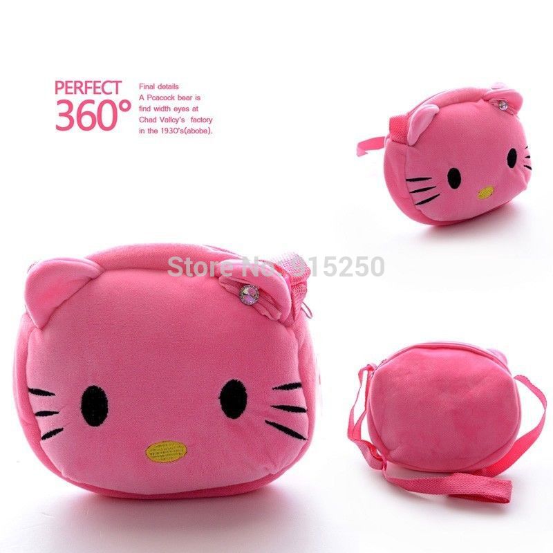 Hot Pink Hello Kitty Cat Plush One Single Messenge...