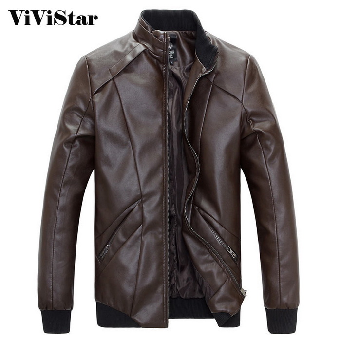 Men Leather Coats 2015 New Arrival Spring Autumn Fashion PU Leather Slim Fit Motorcycle costume F0959