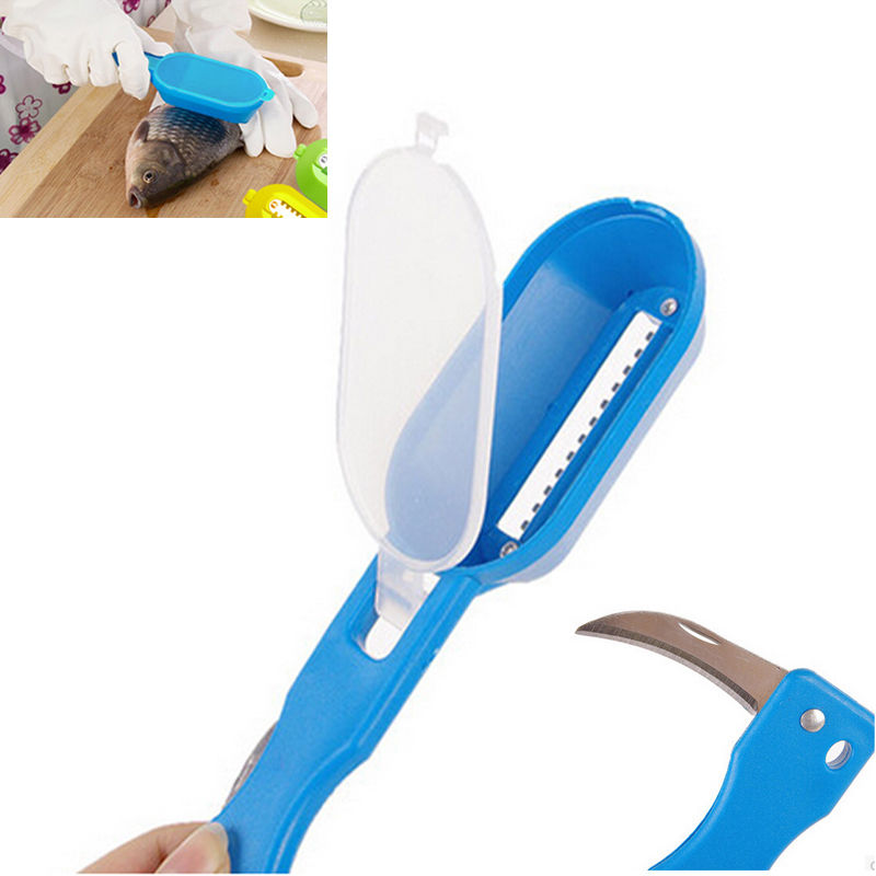 Image of Fish Scales Skin Remover Scaler and knife Fast Cleaner Home Kitchen Clean Tools
