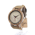 BOBOBIRD C19 Lovers Retro Design Brand Luxury Zebra Wooden Wristwatches With Real Leather Band Quartz Watch