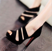 Free shipping 2015 summer night women shoes Fish mouth side zippers with documentary shoes waterproof Taiwan