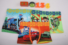 Free shipping 6 pcs 3 10 ages cotton cartoon boxers boy children kids short boxers boys