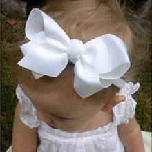 Summer style big bowknot baby girl hair accessories Infant baby headband Children elastic hair bands Ribbons and bows 1PC HB179