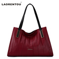 LAORENTOU Large Capacity Genuine Leather Bags For Women Cow Leather Shoulder Bag Lady s Bag Made