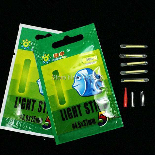 Image of Free Shipping 25pcs or 50Pcs Fishing Night Fluorescent Light Float Glow Stick Lightstick 4.5*37mm and 3.0*25mm