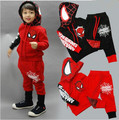 Children Spiderman Clothing Sets Spiderman Sports Suits For 2 6 Years Baby Boys 2 Styles Black