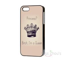 For iphone 4/4s 5/5s 5c SE 6/6s 7 plus ipod touch 4/5/6 back skins mobile cellphone cases cover NEW PRINCESS QUEEN PINK GIRLY