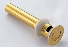 three holes Gold Finish Bathroom Sink Drain with Overflow torneira eletrica banheiro