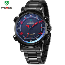 New WEIDE Date Day Alarm Analog Digital LED Dual Time Illuminated Multi purpose Men Sports Watch
