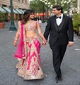 Chic Two Pieces Indian Prom Dresses Appliqued Straight Beaded Bridal Gowns Floor Length Evening Dress With