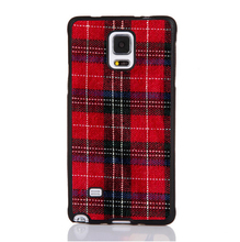 Hot Red Plaid Tartan Patterns Soft Rubber Mobile Phone Cases OEM For Samsung S4 S5 S6 S7edge Note 3 Note 4 Note 5 Cover Shell