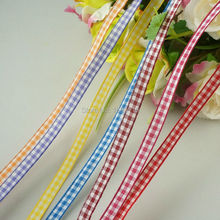 2rolls/lot 1/4”(6mm) Wired Tartan Plaid Ribbon Polyester Scottish Ribbons 20meters/roll DIY Bows Appliques Crafts Gift Wrapping