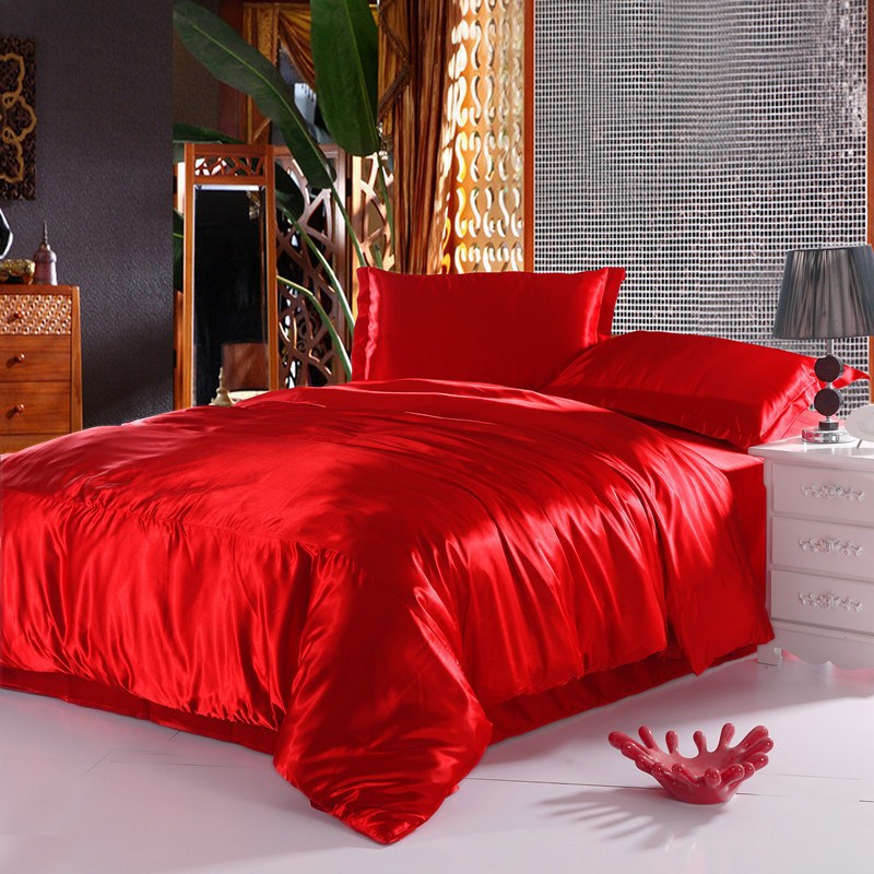 Chinese Silk Duvet Covers Red Comforter Sets Queen Silk Luxury
