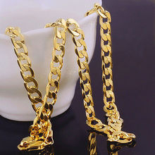 2015 new! heavy 14k yellow gold filled Wmens/men’s necklace curb chain Fashion jewelry