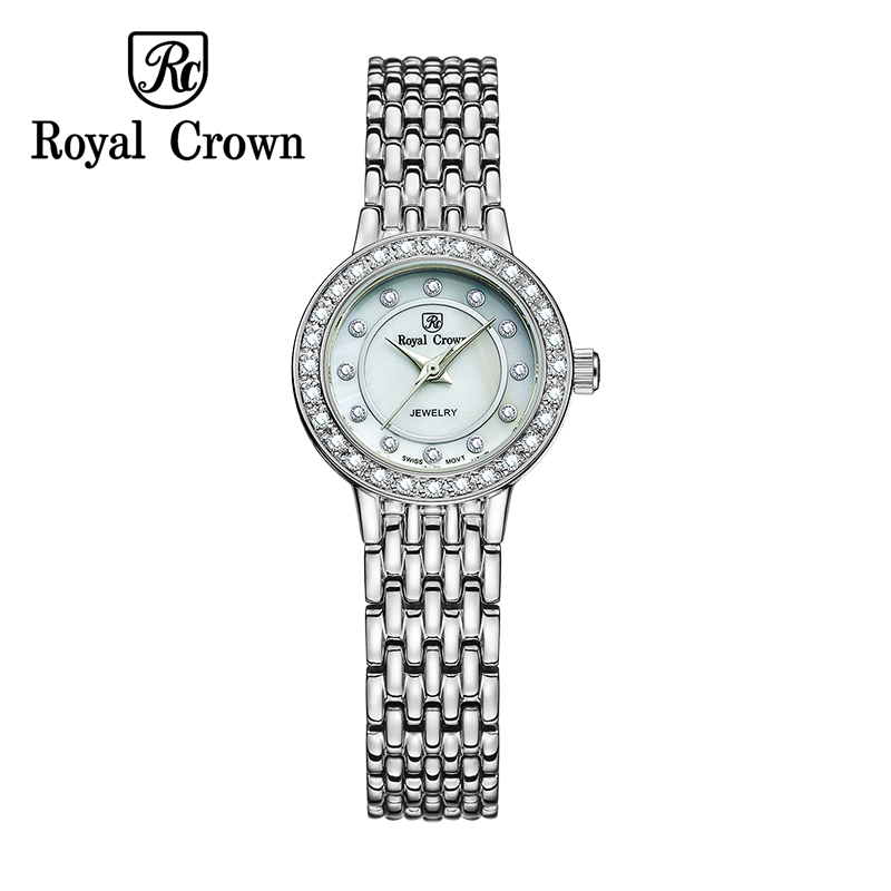 Royal Crown 3650 Italy Brand MIYOTA Switzerland Diamond Female quality steel ladies watch fashion dial quartz relogio feminino