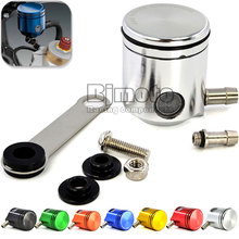 New Silver Motorcycle Universal Aluminium CNC Fluid Reservoir Front Brake Oil Cup For Honda Yamaha Ducati Suzuki