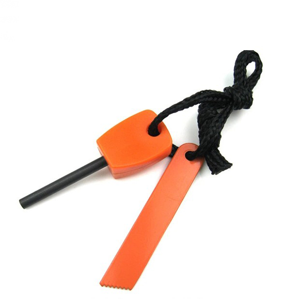 Image of Mini Ferrocerium Magnesium Flint Striker Spark Fire Starter Lighter For Outdoor Sport Camping Emergency Survivial Tool Orange