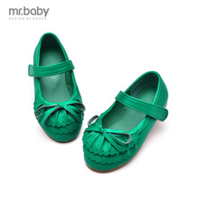 mr.baby spring and autumn 2016 new girls bow shoes Princess models flounced hollow shoes