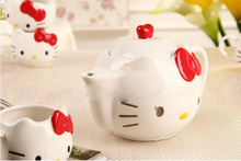 Hello K Drinkware Tea Kettle 5pieces set High Quality Hello Kitty Tea Pot 900ml cup150ml Novelty