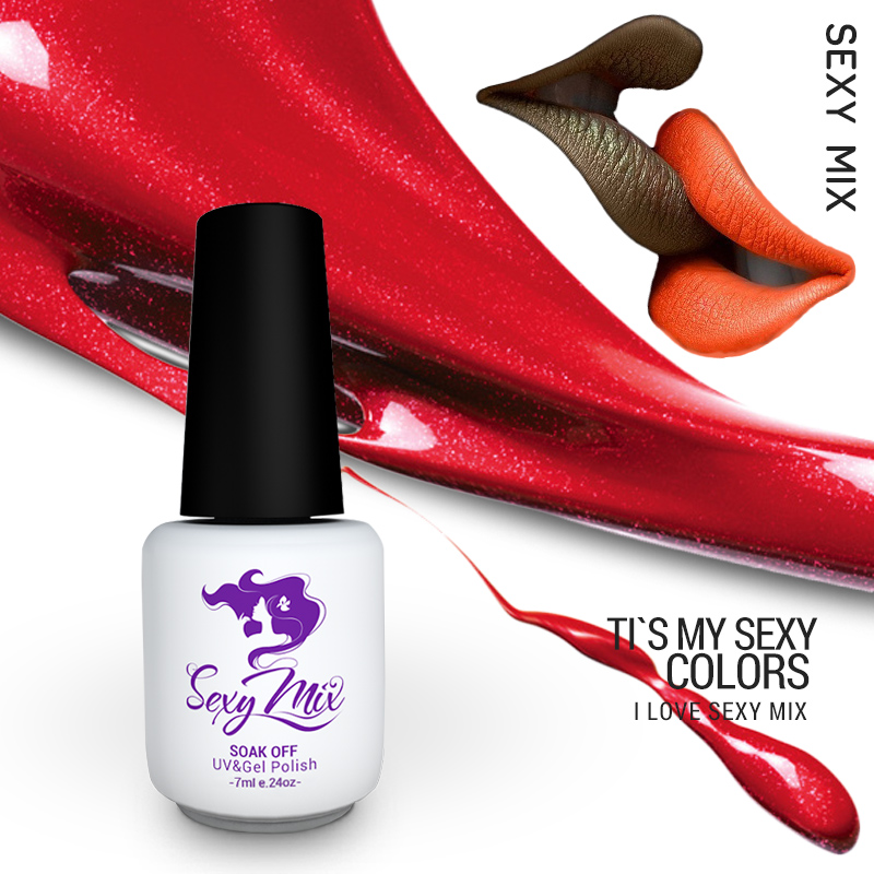 Image of Sexy Mix 7ml gelpolish nail gel polish soak off UV gel nail vernis 143 Colors gel lacquer French manicure kit gel nail polish