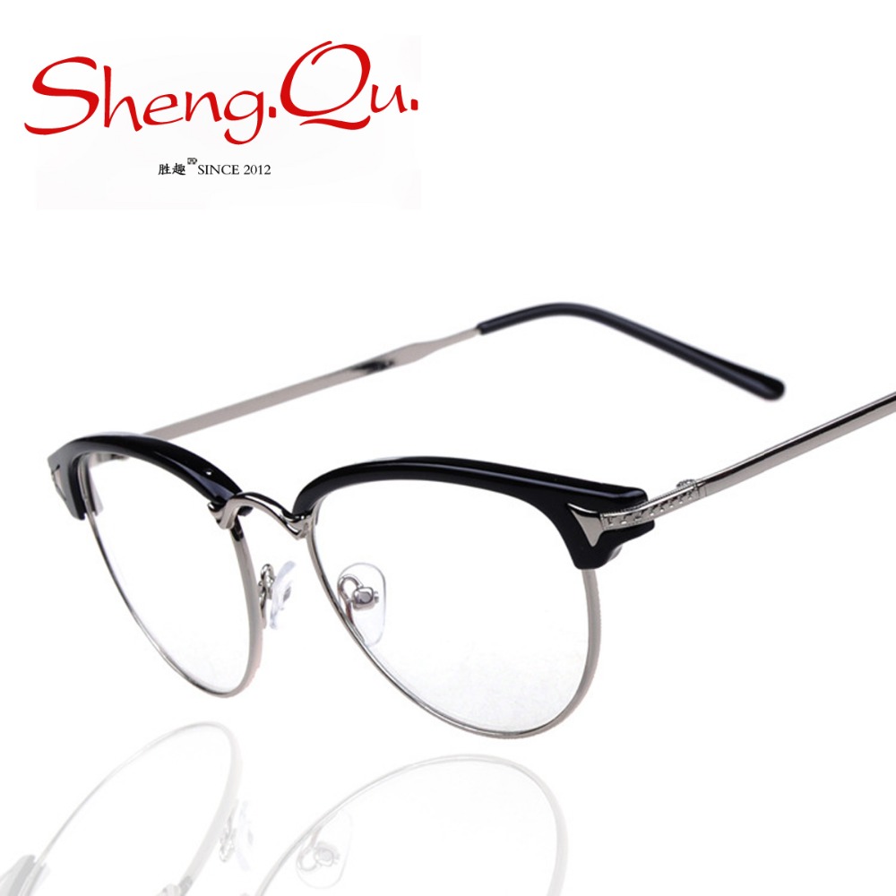 Fashion Brand Designer Half Frame Glasses Women Reading Eyeglasses Vintage Eye Glasses 1YJ119
