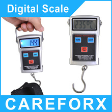 Multifunción 50 KG / 20 G pantalla LCD electrónica Digital escala del equipaje con anzuelo pantalla LCD digitalhanging escala envío gratis