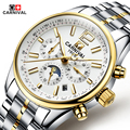 CARNIVAL Luxury Brand Sports Men Watches Automatic Mechanical Watches Luminous 6 Hands Multifunction Waterproof Wristwatch Male