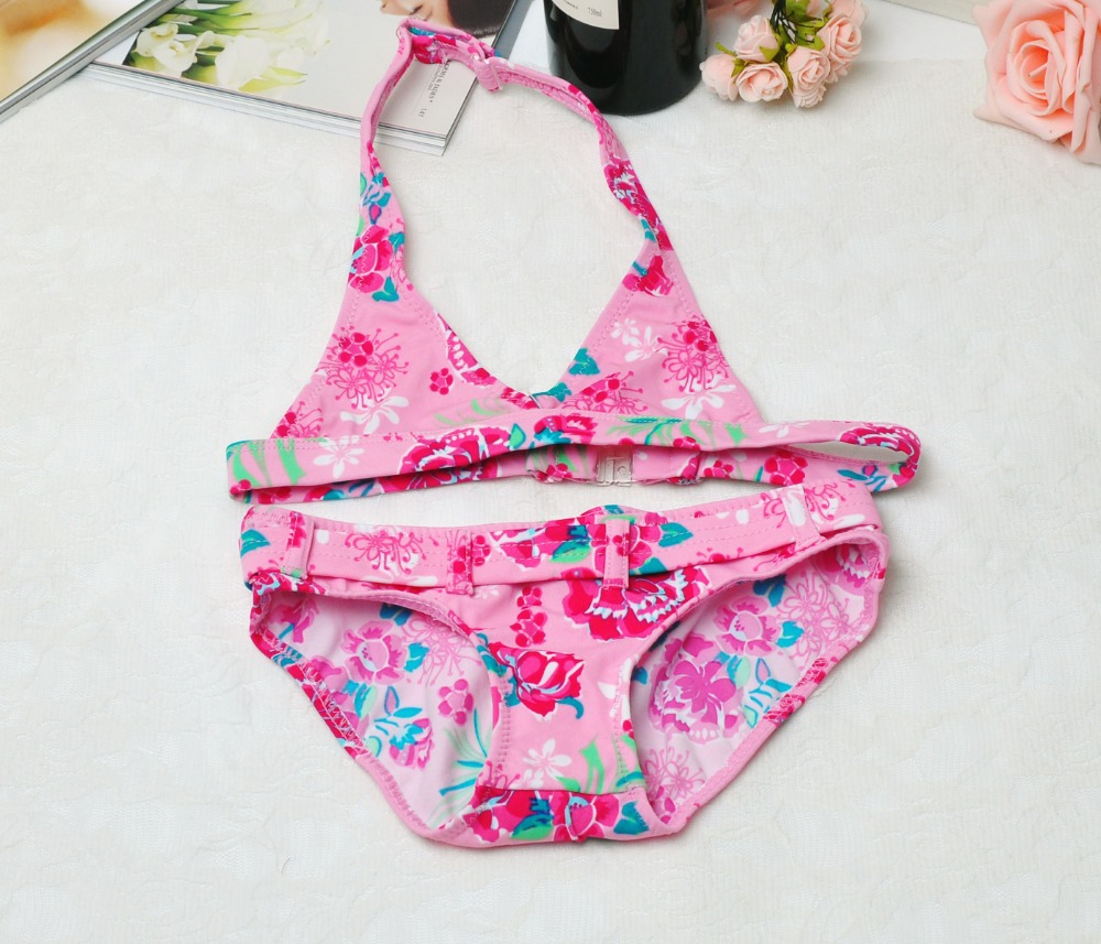 Girls Swimwear Cute Pink Girl Swimsuit Bikini Kids Bathing Suit Two Piece Lovely Beach Wear