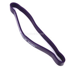 New Arrivals 2015 15 45lbs Exercise Stretch Resistance Loop Band Yoga Pilates Workout Purple Free Shipping