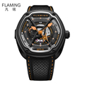 FLAMING Dietrich Series Organic Time OT 6 Orange Watches Men Luxury Automaitic Movement Fashion Wristwatch with