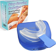 Free Shipping STOP SNORING Anti Snore Soft Silicone Mouthpiece Apnea Guard Bruxism Tray Night Sleeping Aid yT