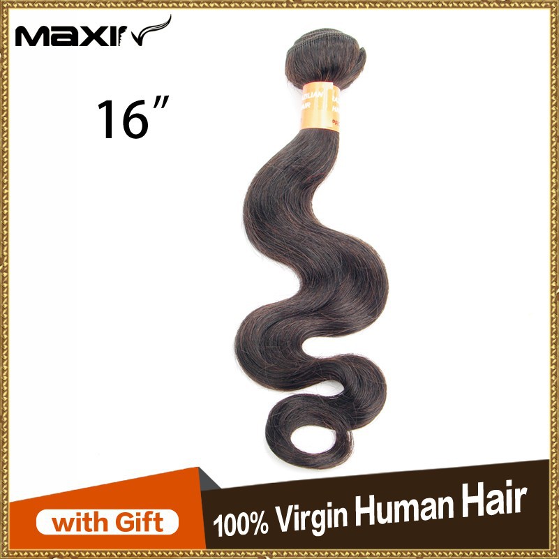 16 inch body wave human virgin hair brazilian malaysian peruvian Indian Mongolian Hair Extension