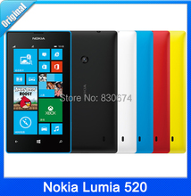 Refurbished Original  A-GPS Nokia Lumia 520 Mobile Phone Qualcomm MSM8227 1.0 GHz Dual Core 512 M + 8G, Windows Phone 8