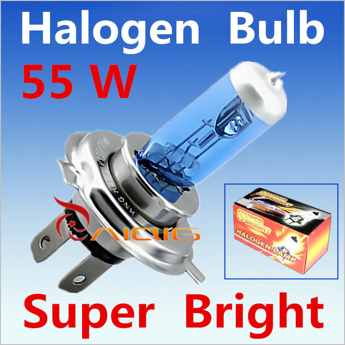 Image of 2pcs H4 55W 12V Super White Fog Lights Halogen Bulb High Power Car Headlight Lamp Car Light Source parking Head auto 6000K