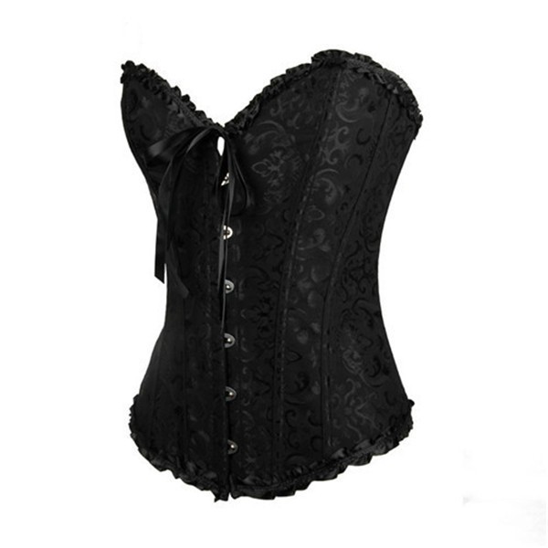 Sexy-women-Satin-Boned-Lace-up-waist-training-corsets-Body-Shapewear-Bustier-waiser-corselet