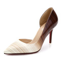 Newest Pointed Toe Gradually Change Color Sexy Thin High heeled Pumps Red Bottom High Quality Purple