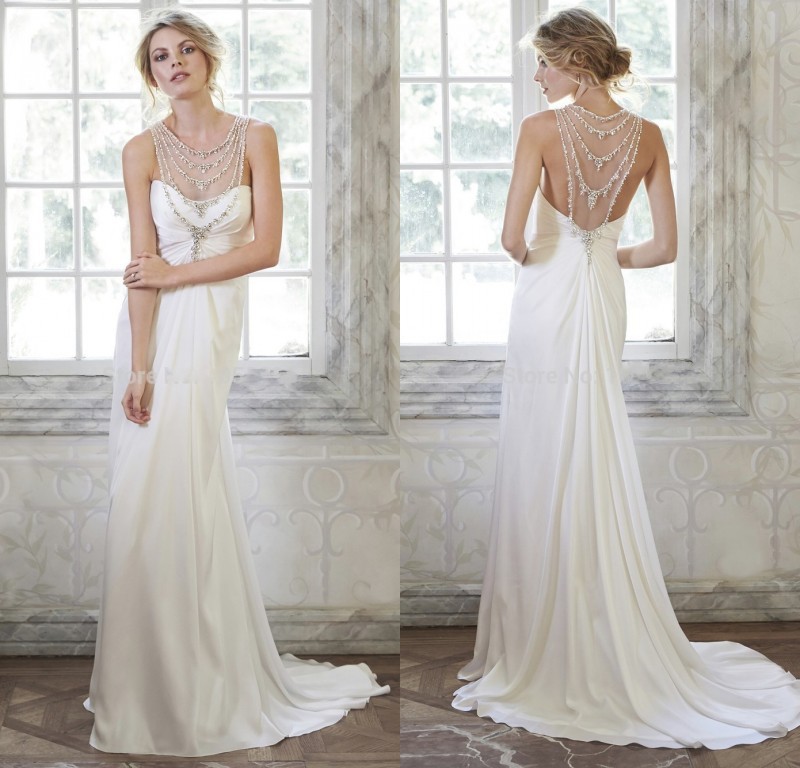 Designer Beach Wedding Dresses Home Design Ideas