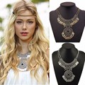 New Arrivals Bohemian Vintage Maxi Necklace Collier Femme 2016 Women Fashion Tassel Coin Statement Necklace Ethnic