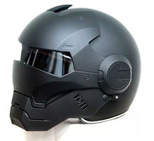 2016 Top hot Black MASEI IRONMAN Iron Man helmet motorcycle helmet half helmet open face helmet casque motocross 610 SIZE:M L XL