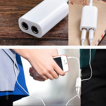 3.5mm Audio cable to 2 audio splitter adapter line aux cables cabo kabel for Mobile Phone headphone speaker