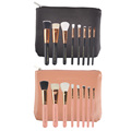 8pcs set Makeup Cosmetic Brushes Set Wooden Handle with Zip PU Bag Makup Brushes Kit
