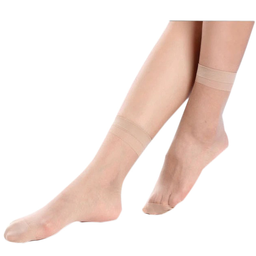 Newly Design 10 Pairs Women s Socks Crystal Thin Transparent Thin Silk Socks ZQ