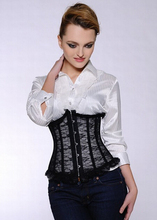 Women Sexy Corset Bone Black Lace Corset Bustier 620 Women casual sexy under bust waist trainging corset
