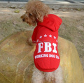 New plush Dog Clothes Pets Coats Soft Cotton Puppy Dog FBI Clothes Dog Sweater Costumes Size