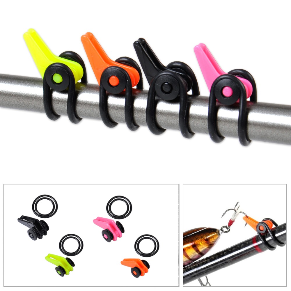 Image of New Plastic Fishing Rod Pole Easy Hook Keeper For Lures Bait Spoon Treble Holder Small Shackle Rock Rafting Fishing Tackle Acc